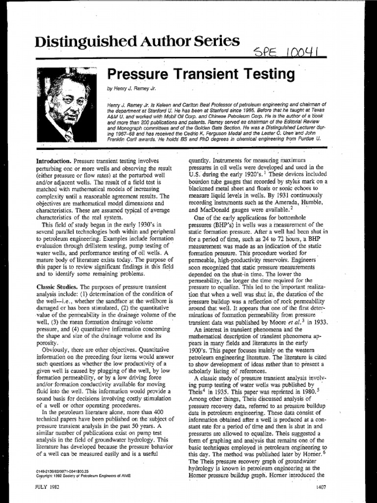 Pressure Transient Testing Guide | PDF | Nature | Teaching Mathematics