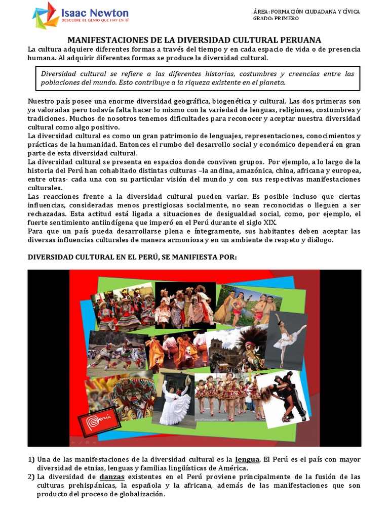 Manifestaciones de La Diversidad Cultural en El Per | PDF | Diversidad ...
