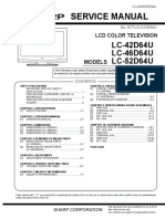 Manual de Serviço TV SHARP LC 42D64U LC 46D64U e LC 52D64U PDF