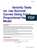 Non-Inferiority Tests For Two Survival Curves Using Cox's Proportional Hazards Model