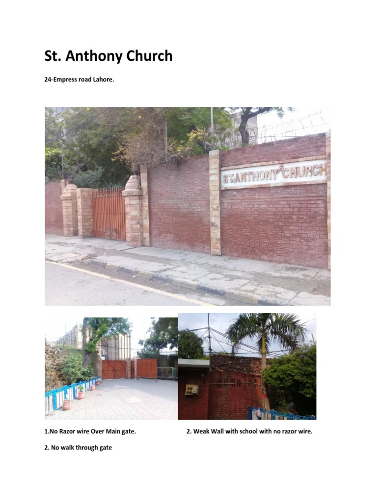 St. Anthony Church 24Empress Road Lahore PDF