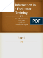 Vital Information in The Facilitator Training