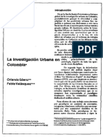 La Investigacion Urbana en Colombia