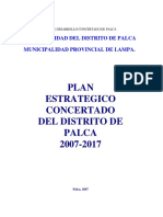 Plan estratégico del distrito de Palca 2007-2017