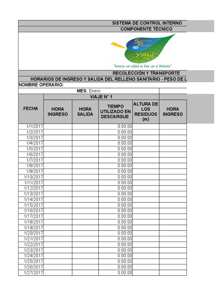 FORMATOS Bitacoras de Los Vehiculos