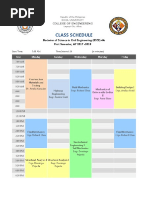 Class Schedule