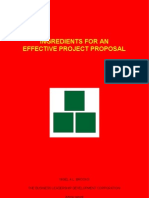 Ingredients For An Effective Project Proposal