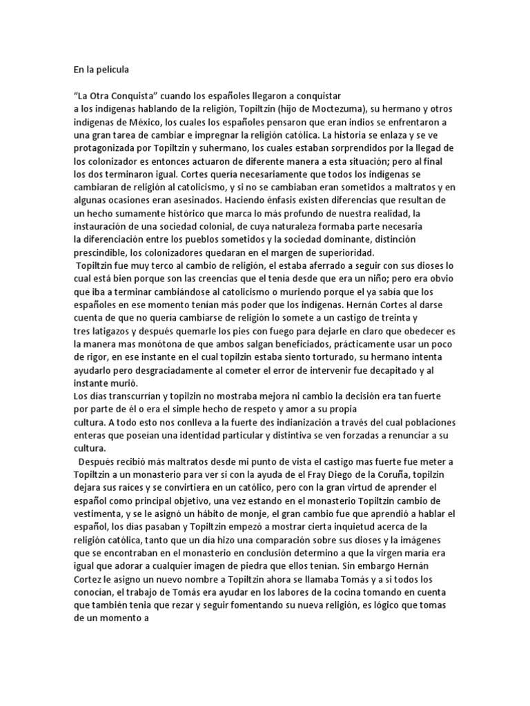 La Otra Conquista PDF España Iglesia Católica