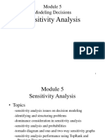 Sensitivity Analysis: Modeling Decisions