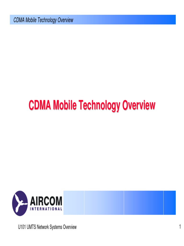 CDMAMobileTechnologyOverview PDF | PDF | Channel Access Method ...
