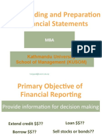 Understanding and Preparation of Financial Statements: Kathmandu University School of Management (KUSOM)