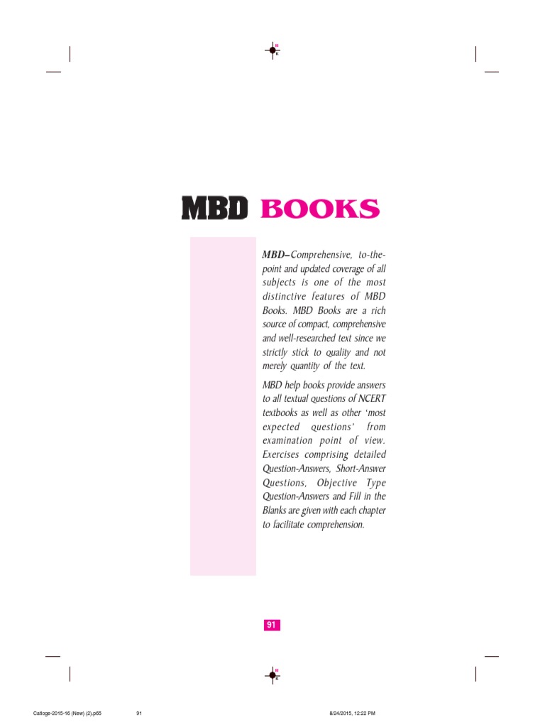 MBD Books: Comprehensive Guides for Students | PDF | Science And ...