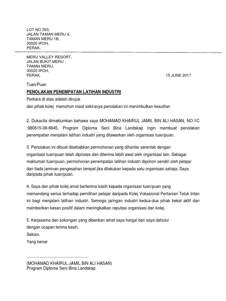 Surat Rasmi Pdf
