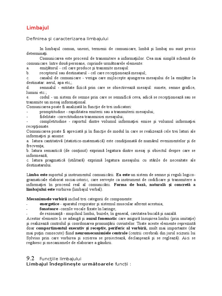 5 Limbajul | PDF