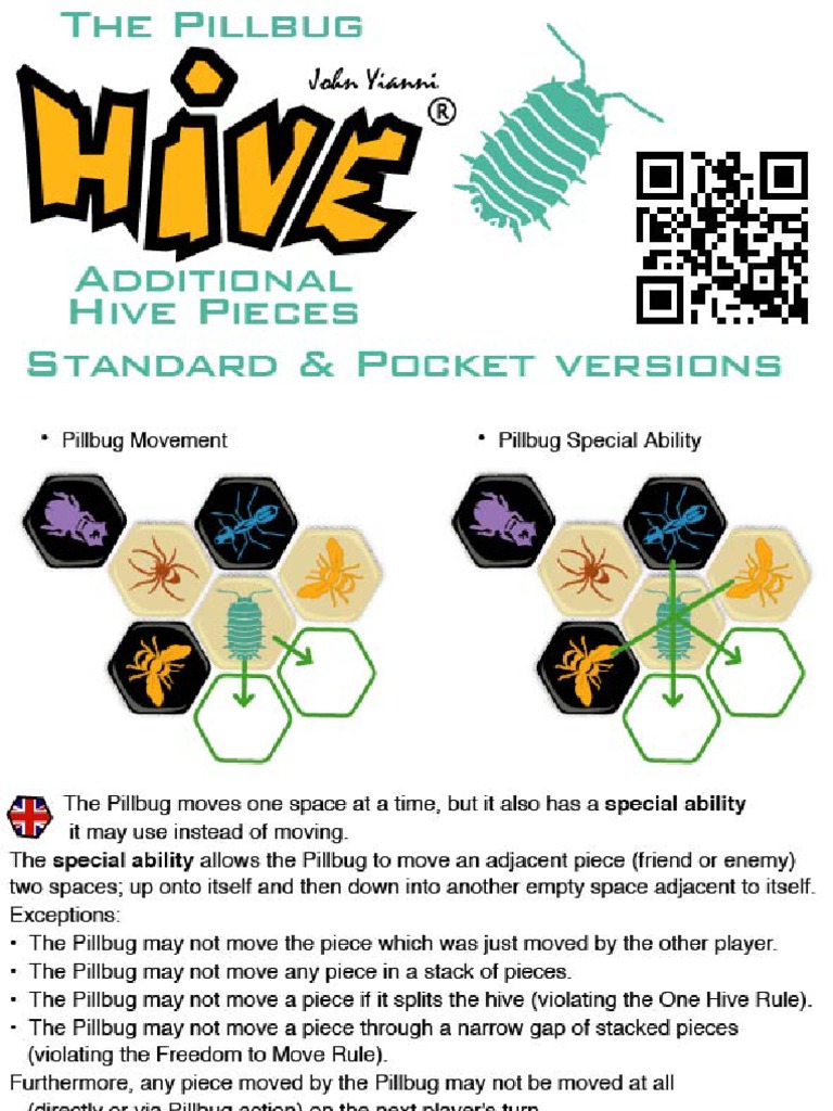 Hive Pillbug Rules PDF