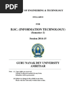 Bsc Information Technology Semester i to Vi