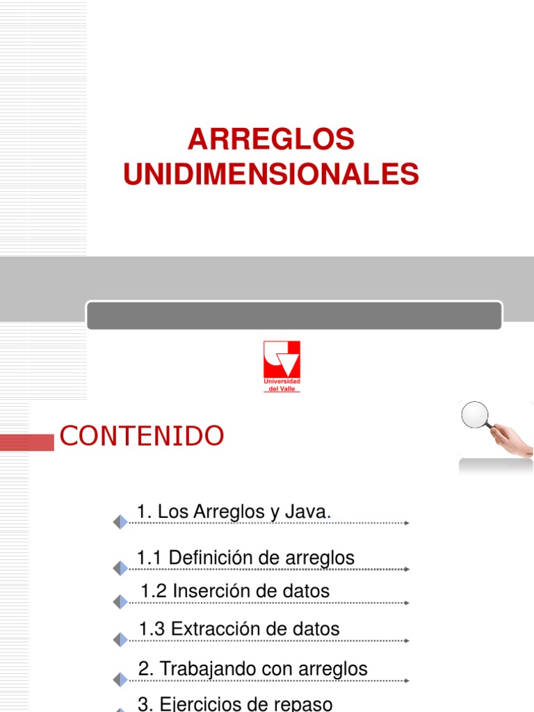 Arreglos Unidimensionales en Java | PDF | Algoritmos | Java (lenguaje ...