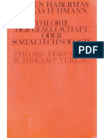 Habermas Luhmann Theorie Der Gesellschaft Oder Sozialtechnologie PDF