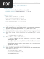 Unit 2 - Probability and Distributions: Suggested Reading: Openintro Statistics, Openintro Statistics