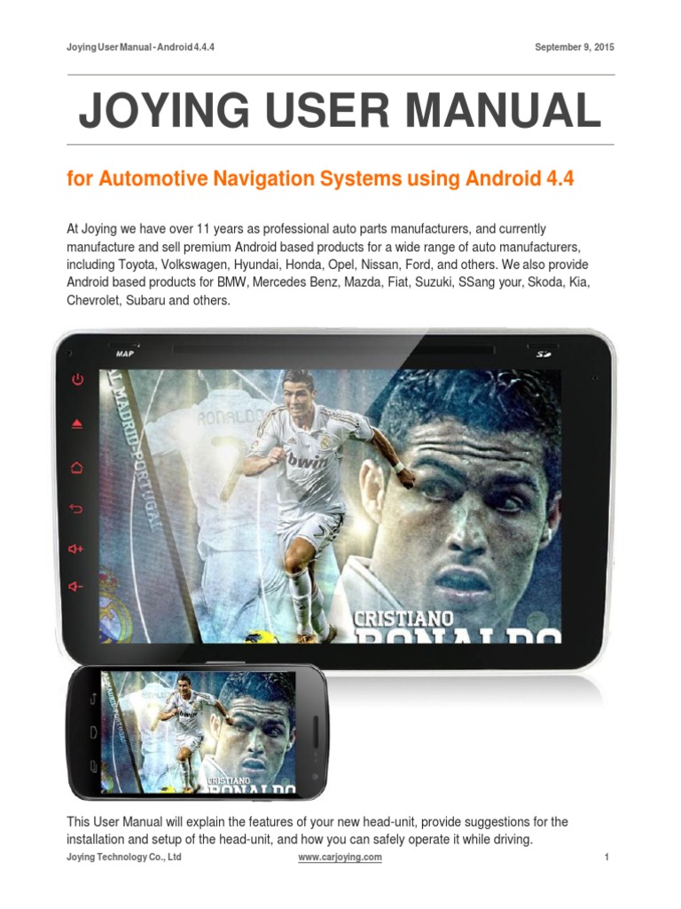 Joying User Manual | PDF | Wi Fi | Android (Operating System)