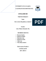 English Iii: University of Guayaquil Facultad Piloto de Odontología