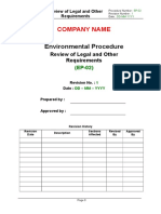 Environmental Procedure: Company Name