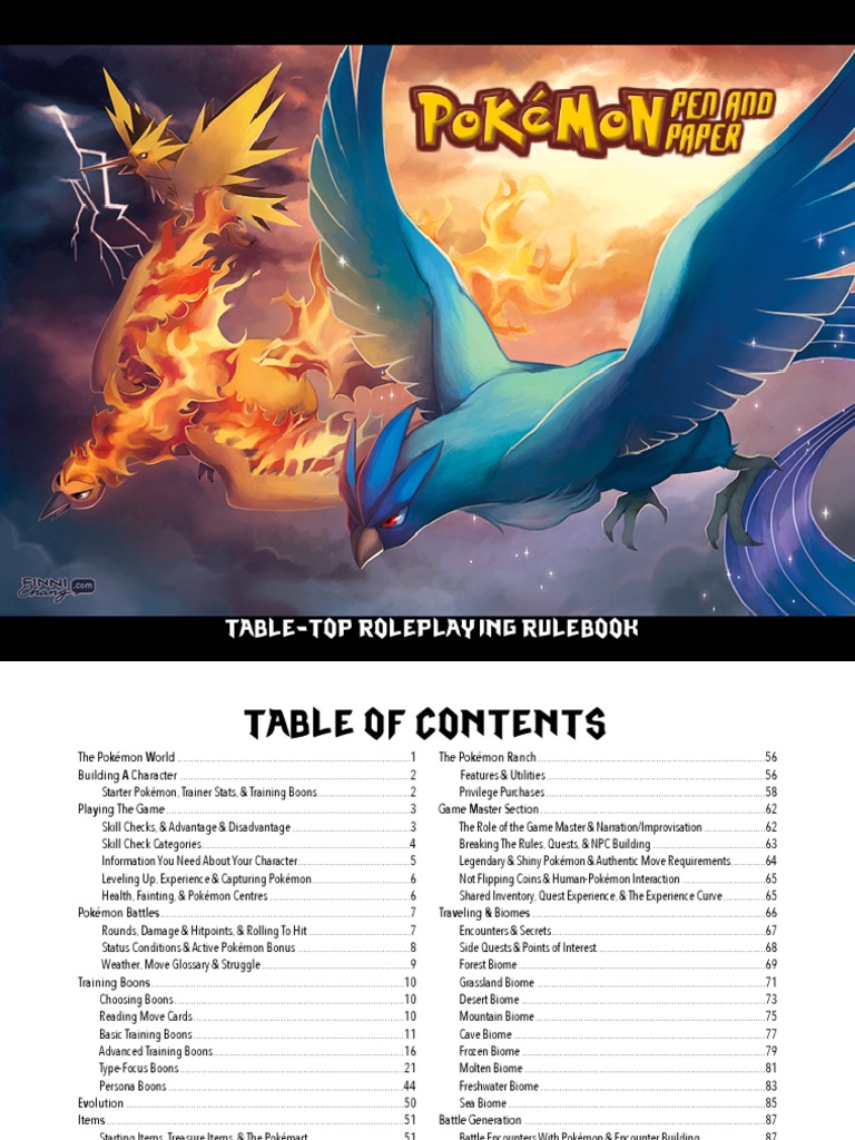 Pokémon, Pen, & Paper PDF | PDF | Video Games | Leisure