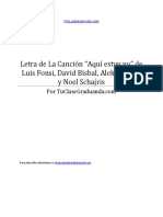 Letra de La Cancion Aqui Estoy Yo de Luis Fonsi PDF