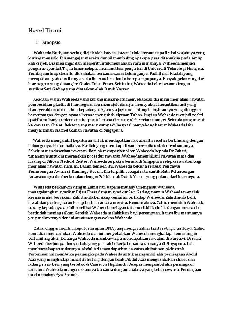 Novel Tirani | PDF