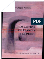 Estuardo Núñez - Las Letras de Francia y El Perú - Apuntaciones de Literatura Comparada