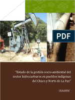 Estado Gestión Socioambiental del Sector Hidrocarburos Chaco y Norte de La Paz 2013