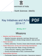 Government of India Ministry of Earth Sciences (Moes) : Key Initiatives and Achievements 2014-17