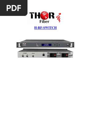Thor Catv Rf Auto Redundancy Failover Switch User Manual Power Supply Switch