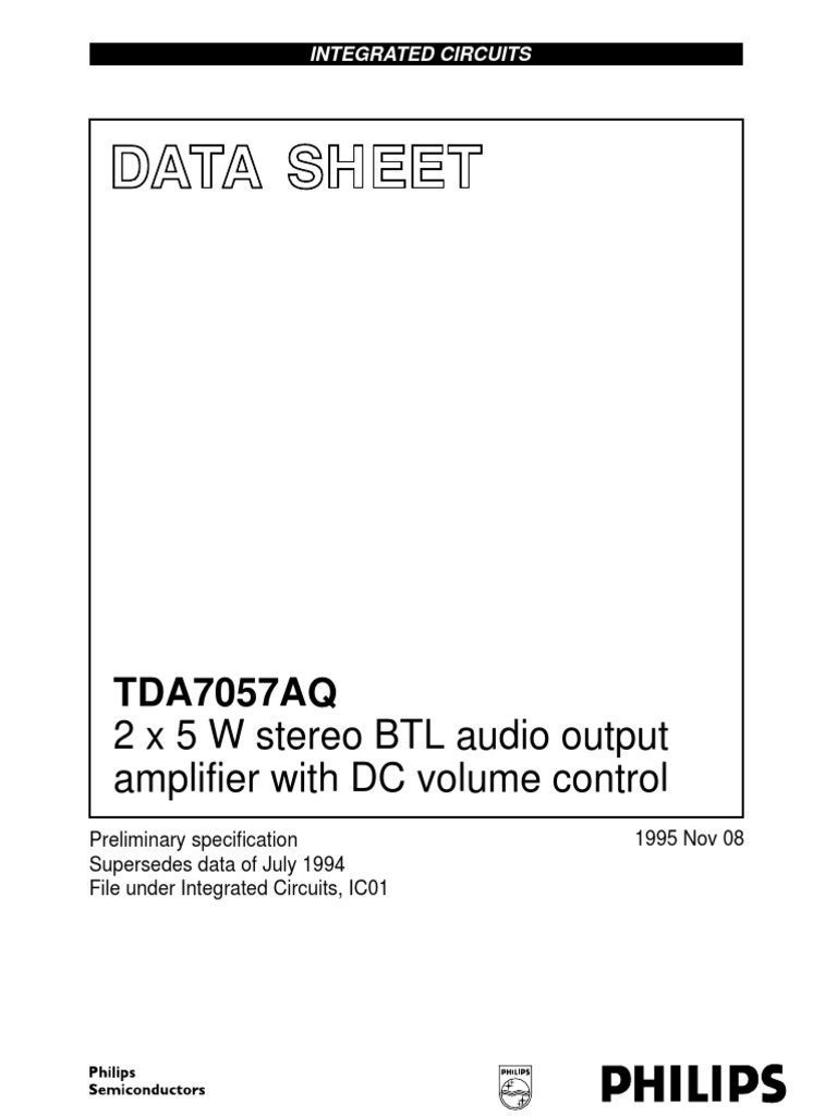 TDA7057AQ | PDF | Amplifier | Capacitor