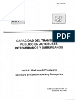 Capacidad de Transporte Publico en Autobuses Interurbanos y Suburbanos Mexico Bueno PDF