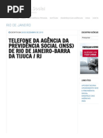 Telefone Da Agência Da Previdência Social (Inss) de Rio de Janeiro-barra Da Tijuca _ Rj - Previdência Social