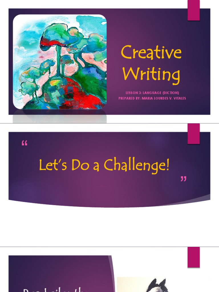 Creative Writing DICTION Literary Theory Writing