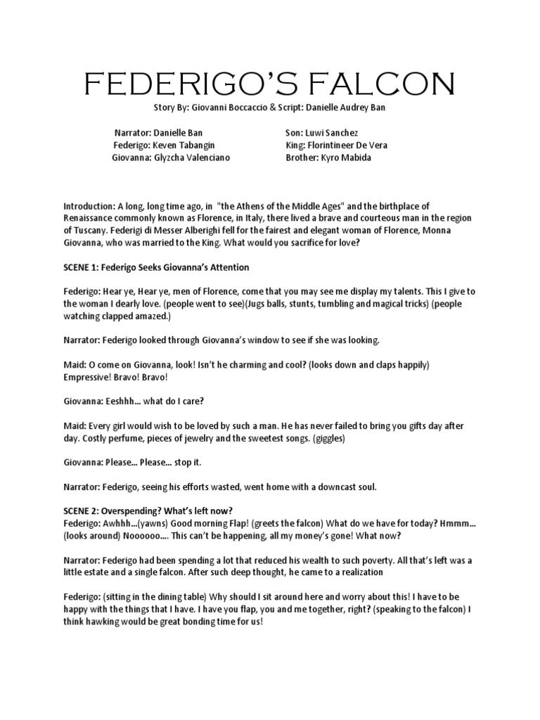 Federigo S Falcon Pdf