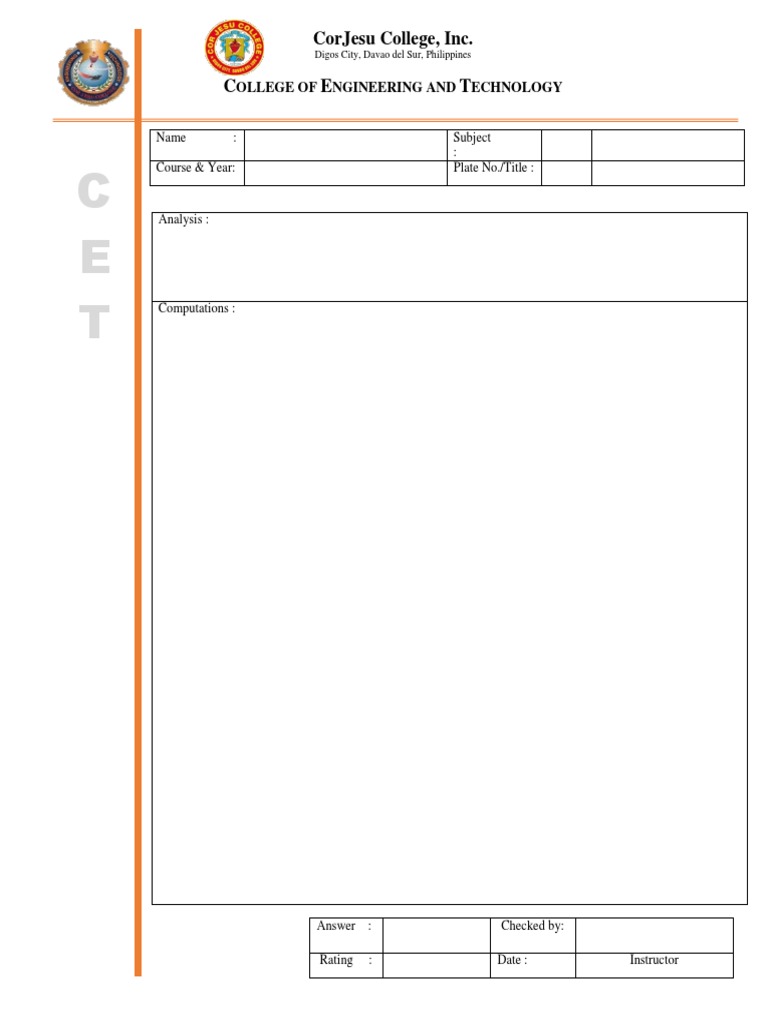Engineering and Technology Analysis Template | PDF