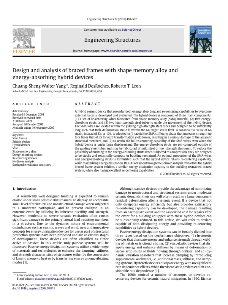 17 - Design and Analysis of Braced Frames With Shape Memory Alloy ...