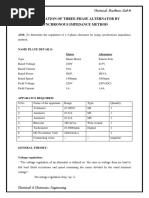 Electrical Machines Lab-II 5. Regulation of Three-Phase Alternator by Synchronous Impedance Method