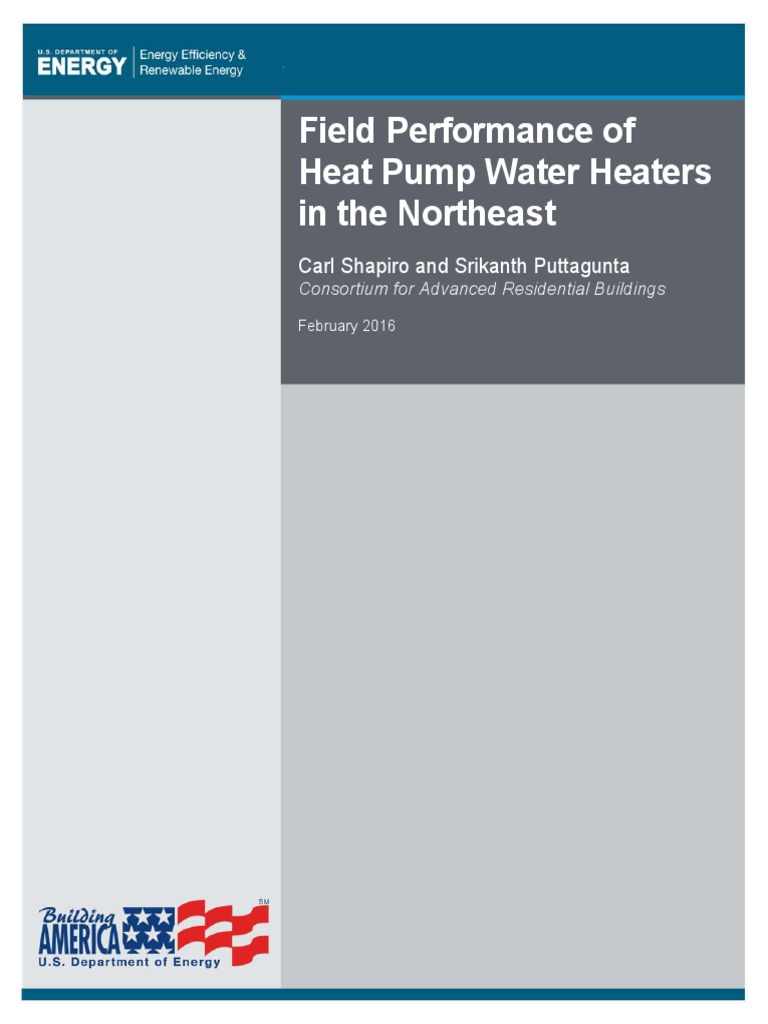 Field Performance of Heat Pump Water Heaters in The Northeast | PDF ...
