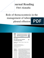 Role of Thoracocentesis in The Management of Tuberculous Pleural Effusion