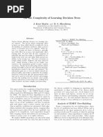 On The Complexity of Learning Decision Trees