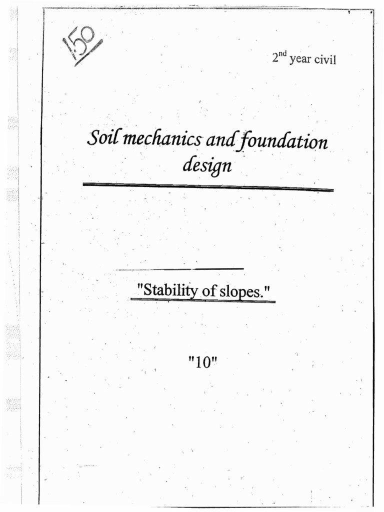 Stability of Slopes in Civil Engineering | PDF