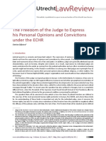 The Freedom of the Judge to Express His Personal Opinions
