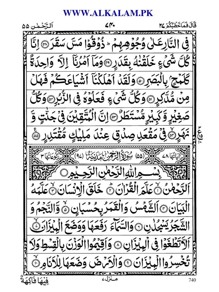 Surah Ar Rahman Pdf