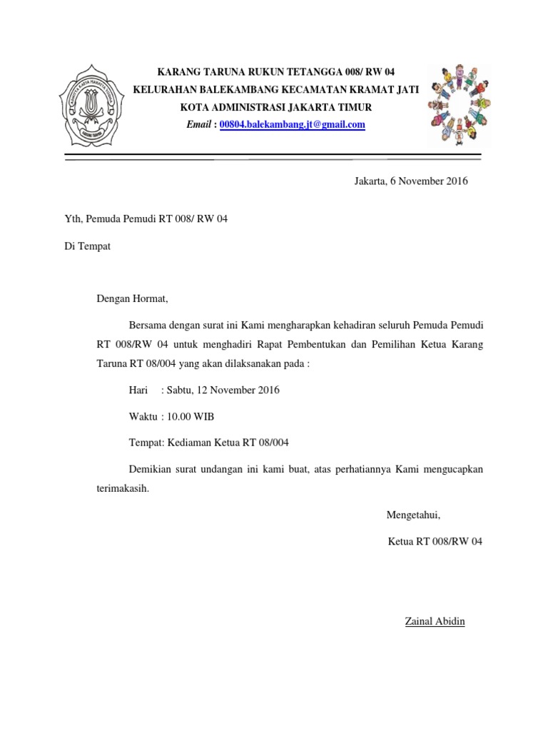 Contoh Undangan Karang Taruna Doc