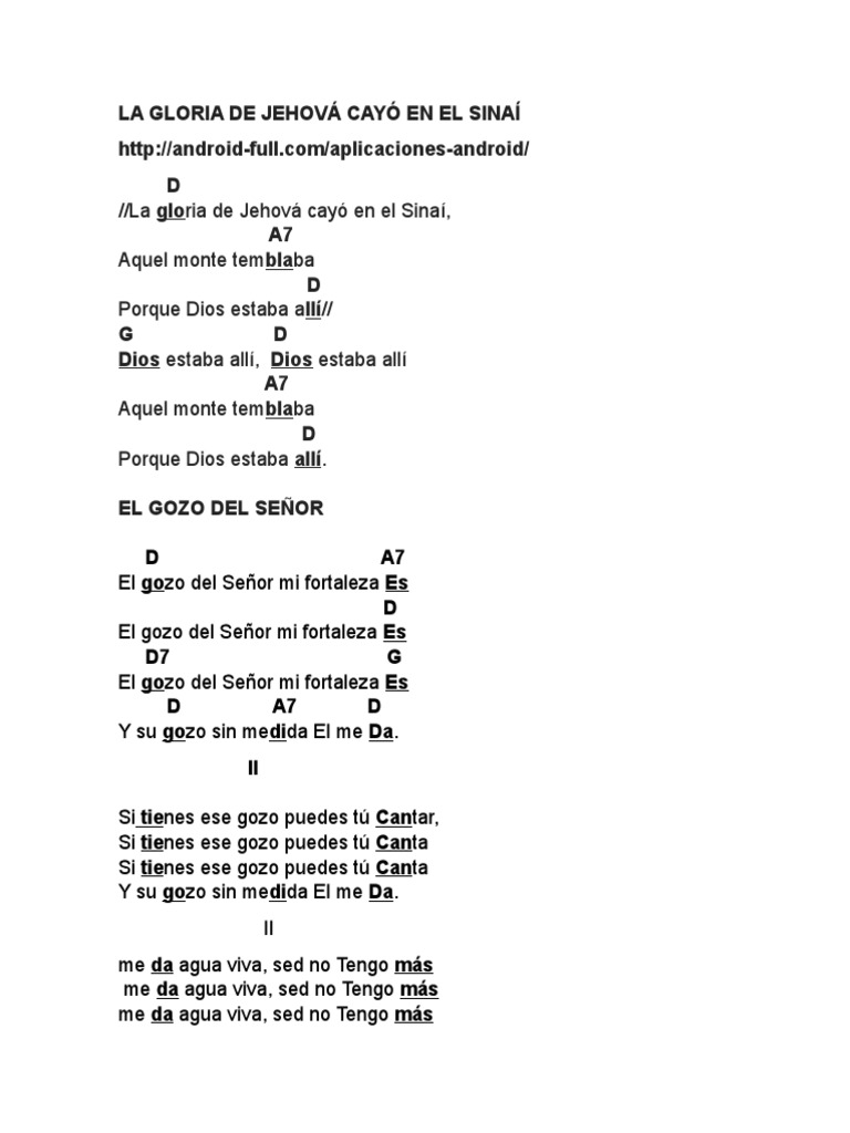 La Gloria De Jehova Cayo En El Sinai