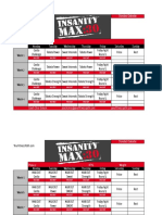 Insanity Max 30 Standard Calendar PDF